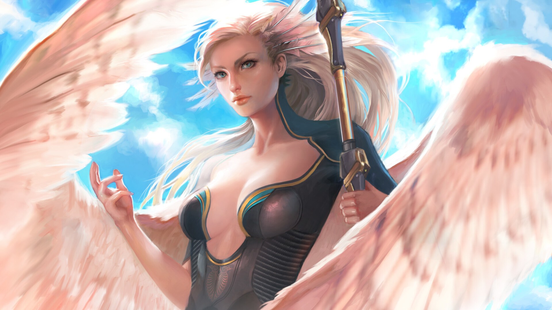 Mercy Overwatch Beautiful Artwork Wallpaper