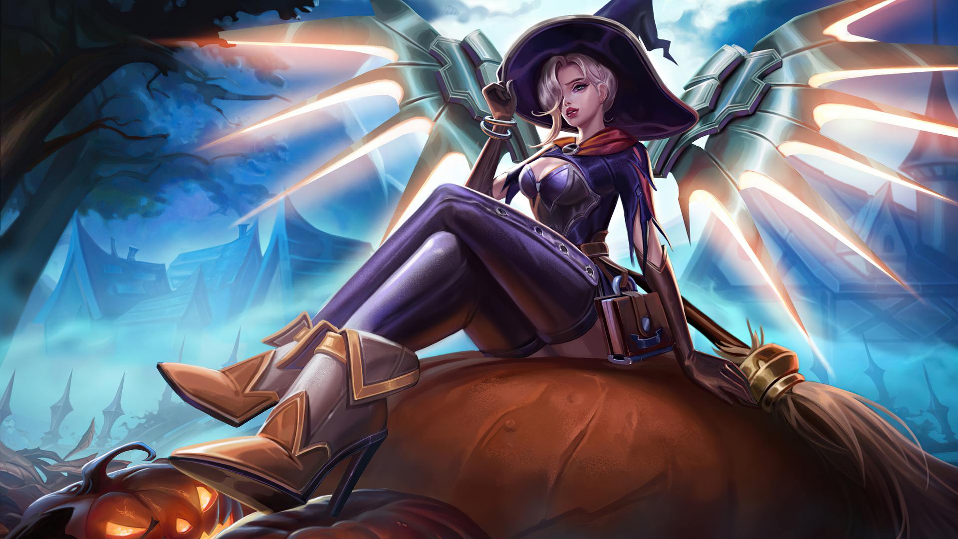 Mercy Witch Overwatch 4k Wallpaper