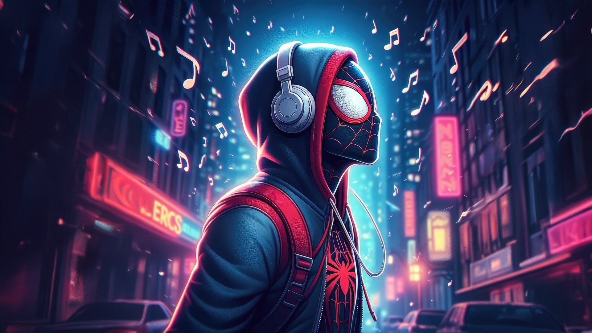 Miles Listening To Music Wallpaper