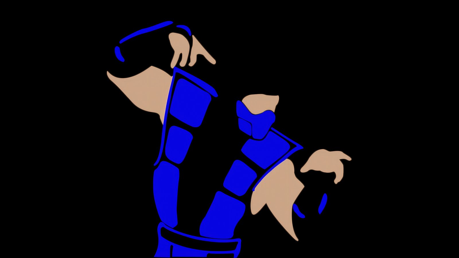 Mortal Kombat Sub Zero Blue Minimal 4k Wallpaper