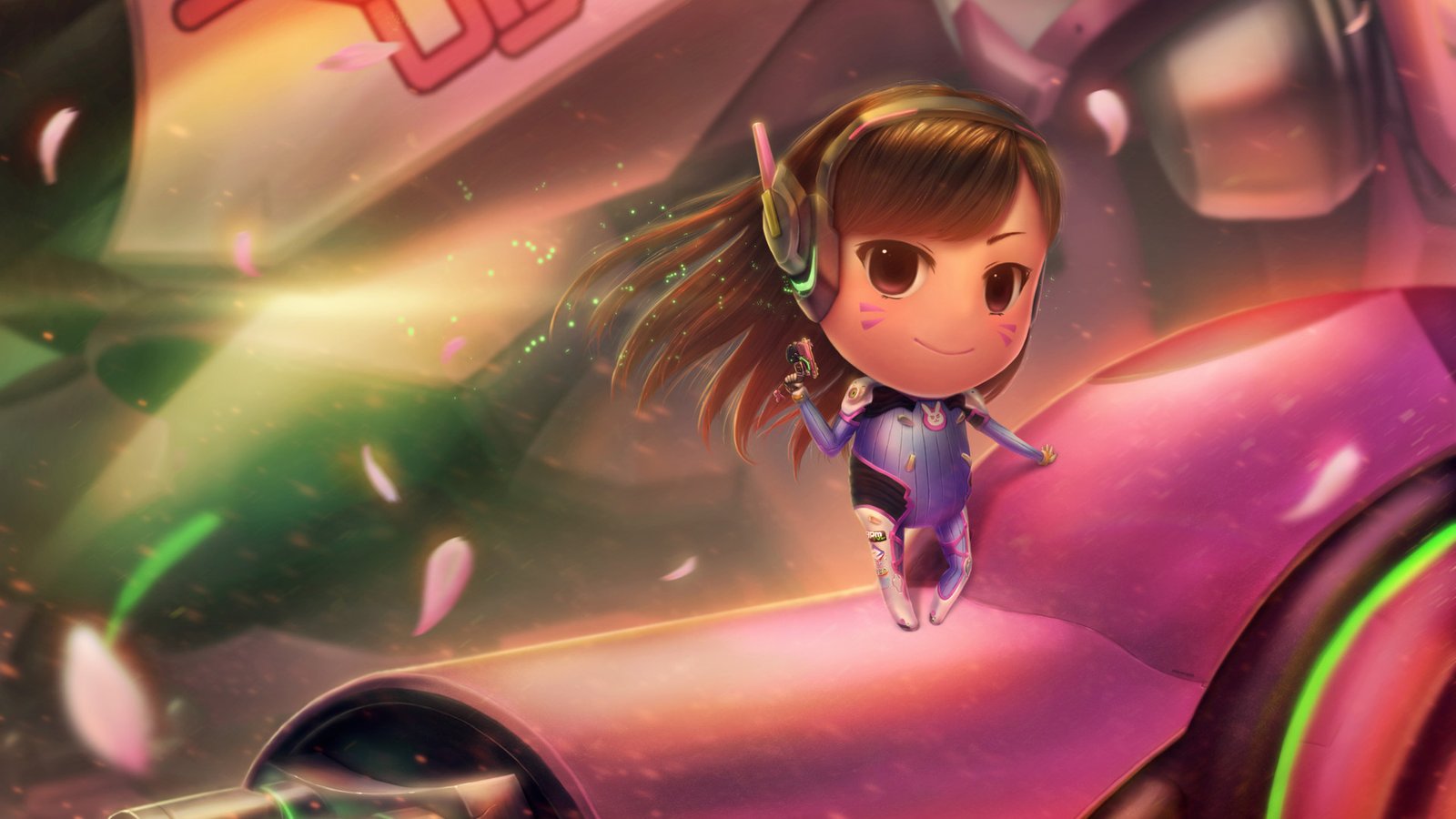 Overwatch Kid Dva Artwork Wallpaper