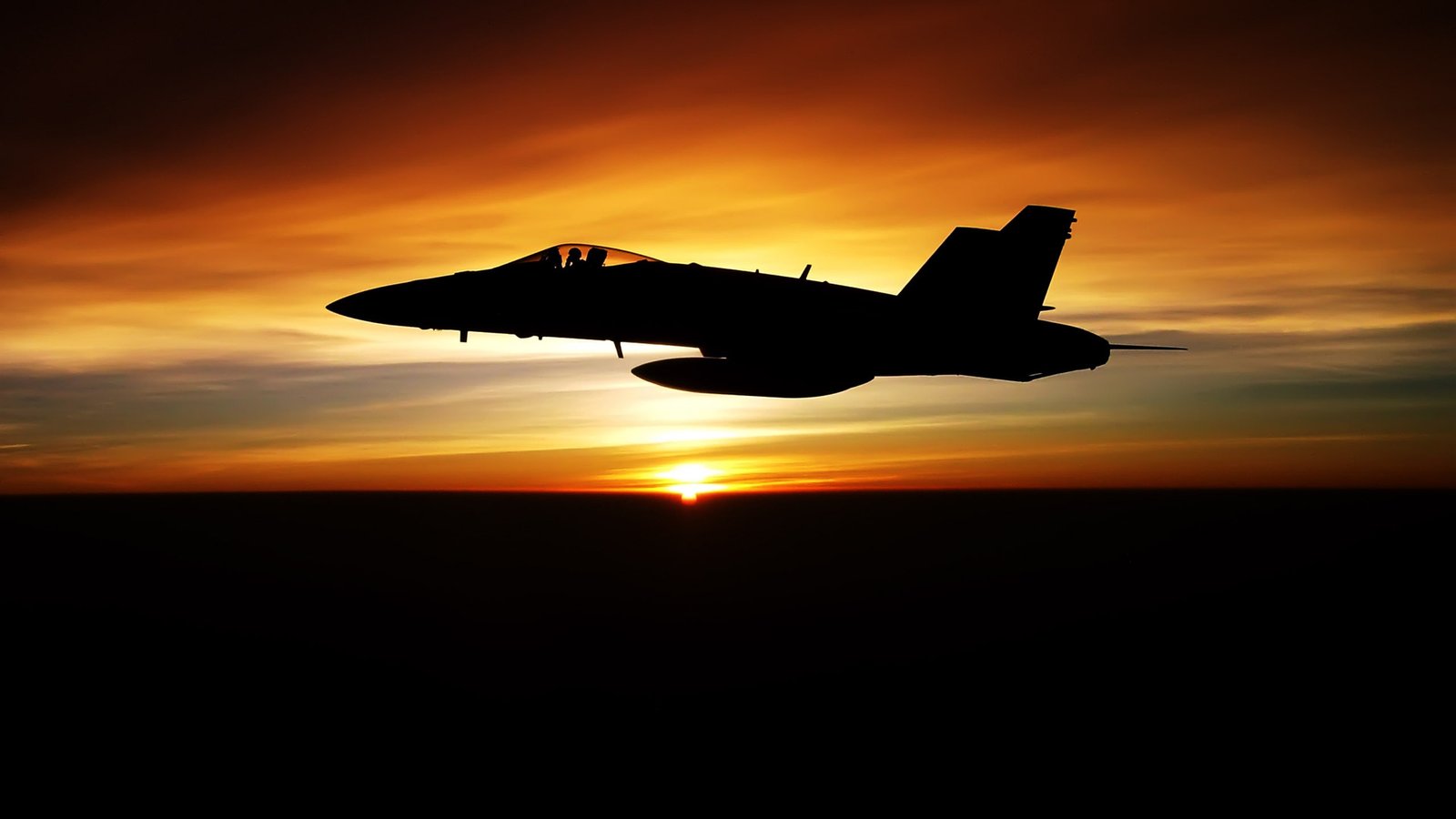 Plane Sunset Wallpaper