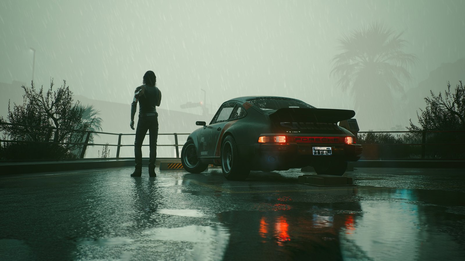 Porsche 911 Turbo Cyberpunk 2077 Johnny Silverhands 5k Wallpaper