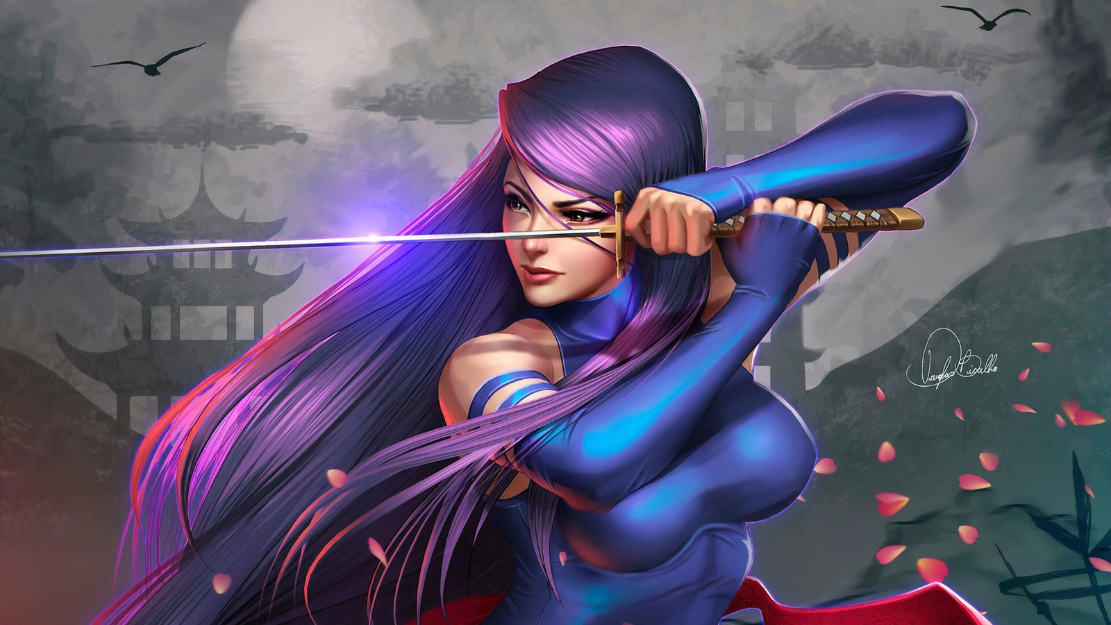 Psylocke Arts Wallpaper