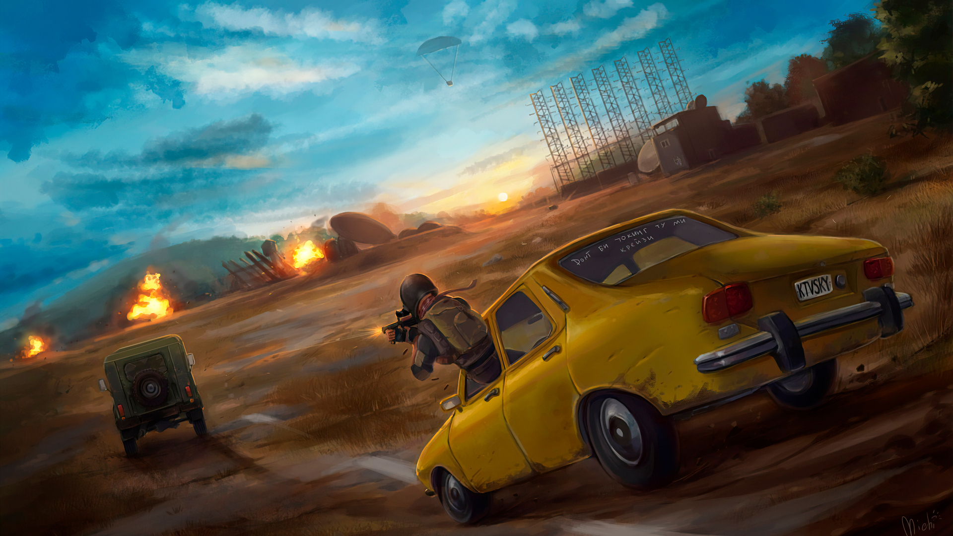 Pubg Car Fight 4k Wallpaper