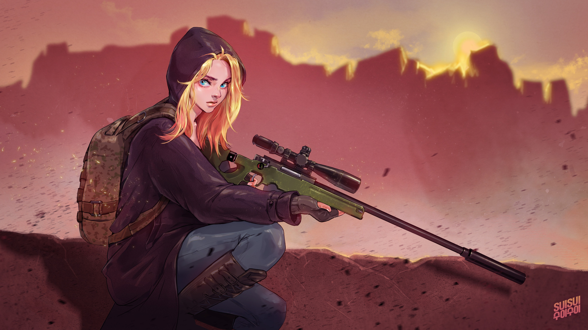 Pubg Game Girl Fanart Wallpaper