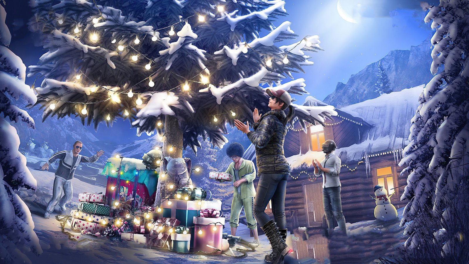 Pubg Game Squad Christmas Wallpaper