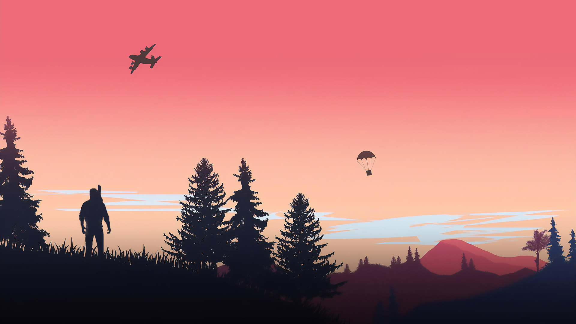 Pubg Minimalism Art Wallpaper