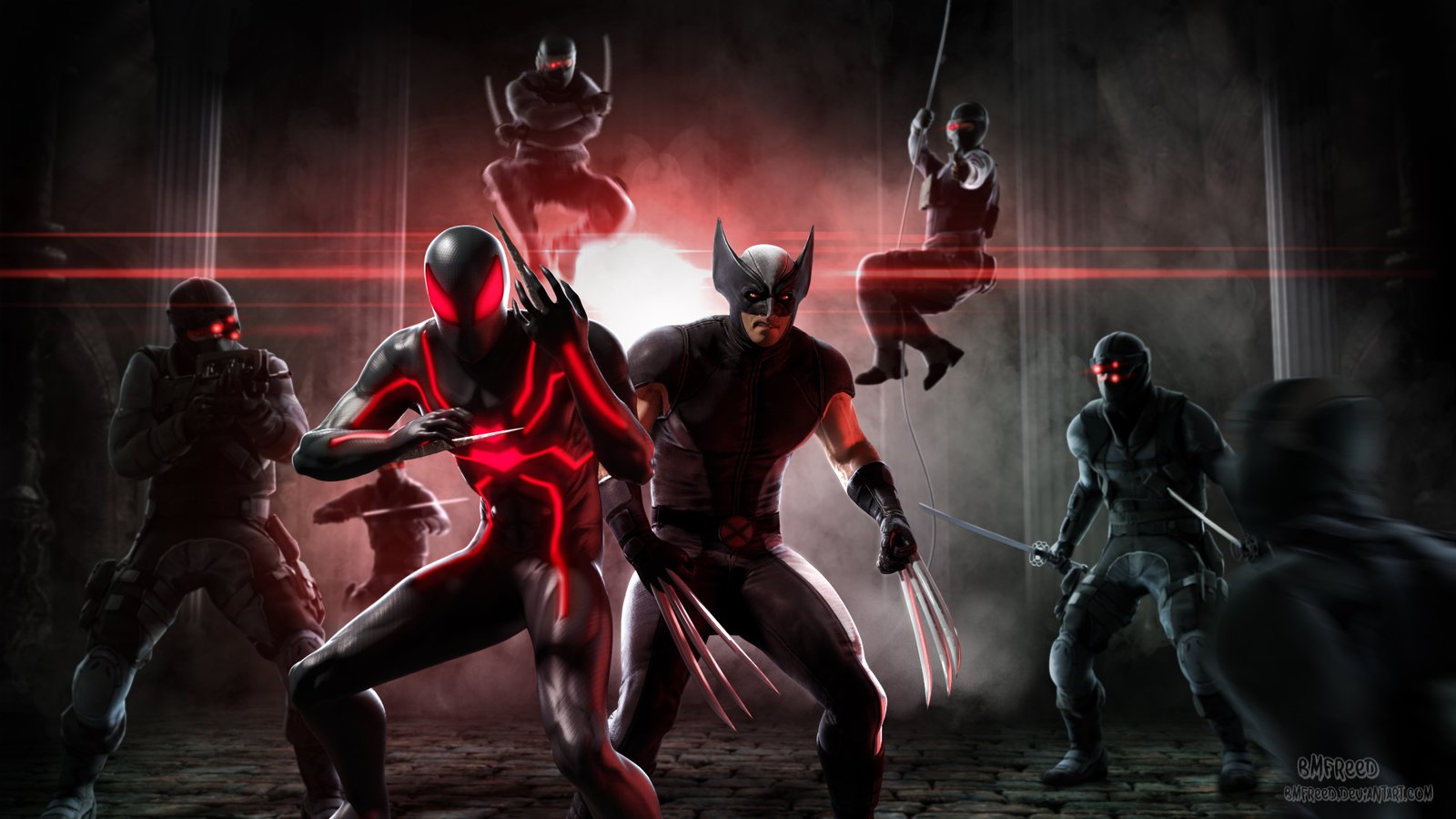 Scarlet Spider And Wolverine Wallpaper