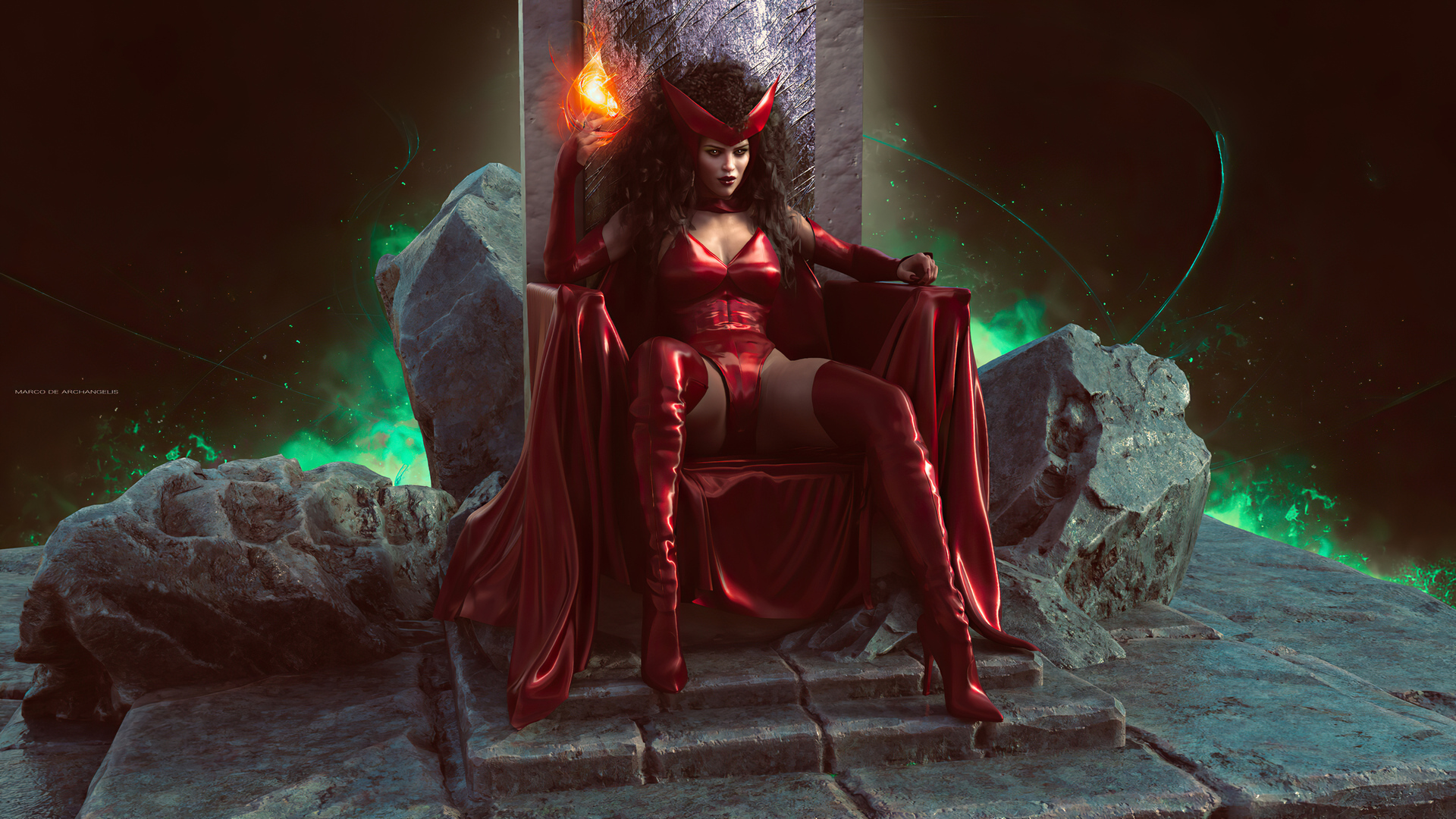 Scarlet Witch Power 4k Cosplay Wallpaper