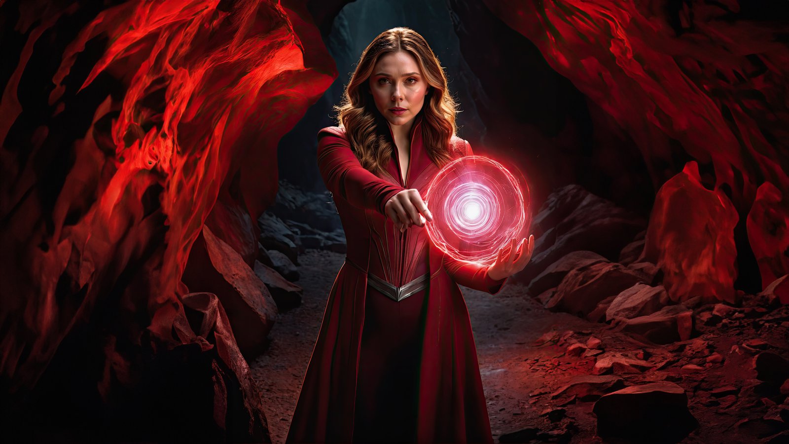 Scarlet Witch Unleashing The Darkness Wallpaper