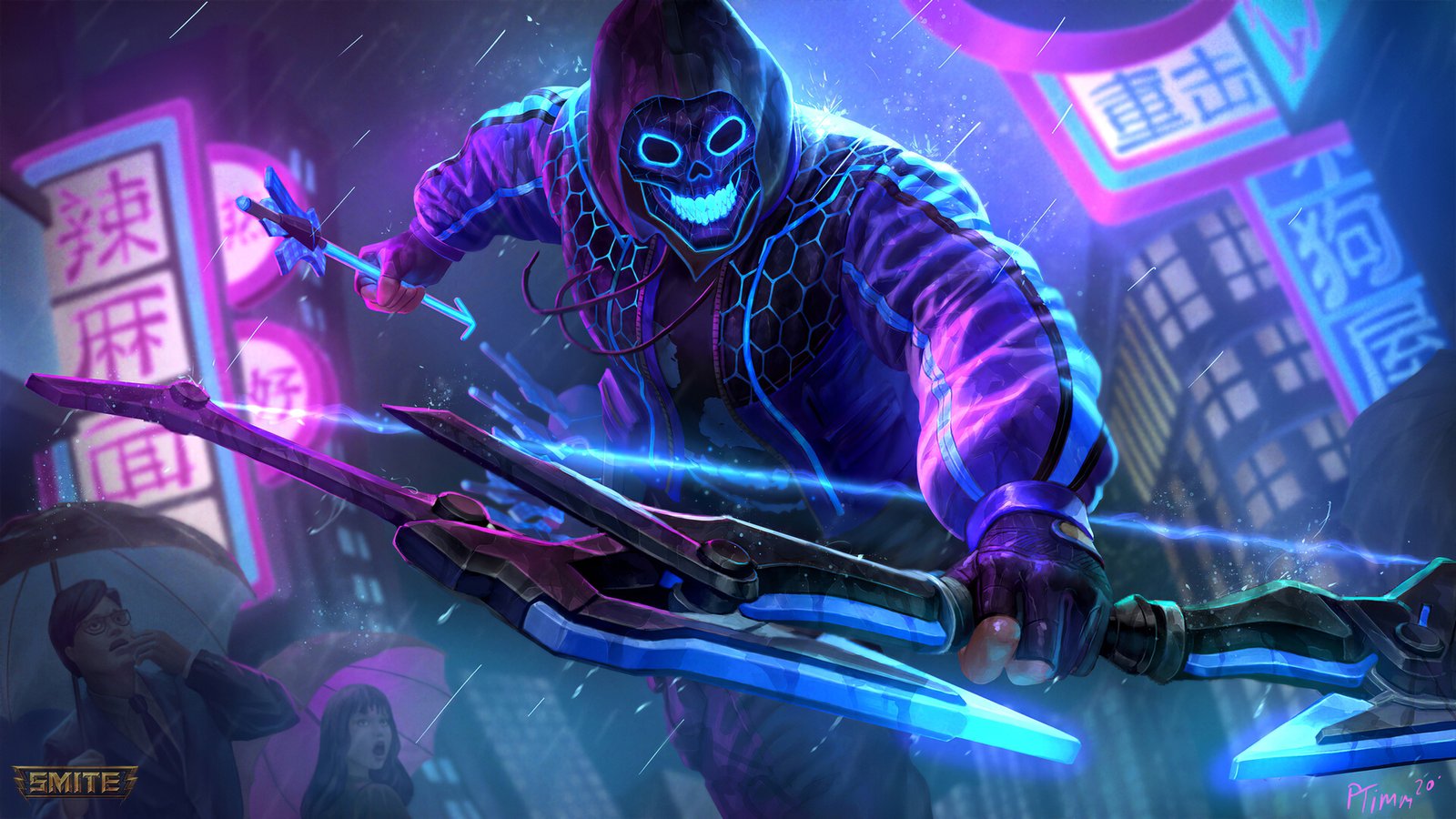 Smite Neon Hero Wallpaper