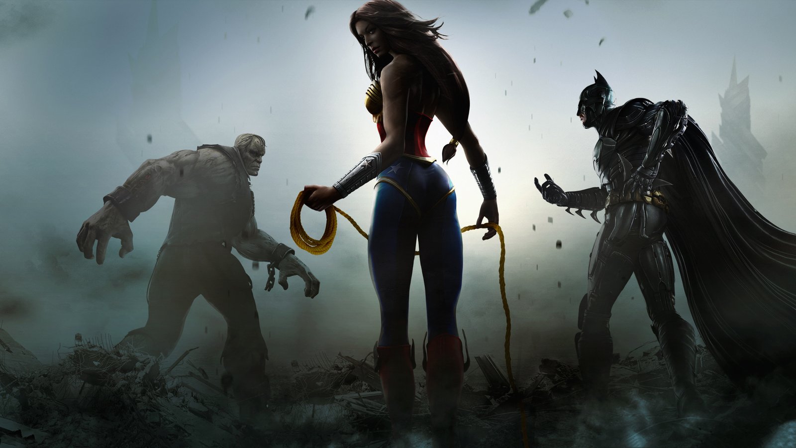 Solomon Grundy Wonder Woman And Batman In Injustice Gods Among Us Wallpaper