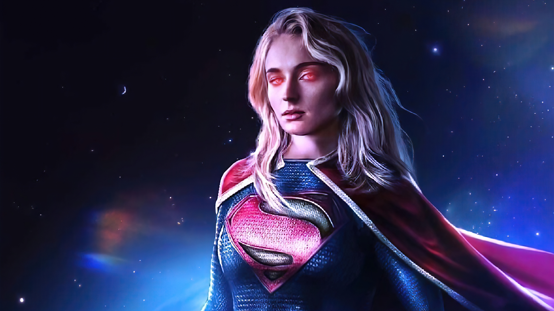 Sophie Turner As Supergirl Wallpaper