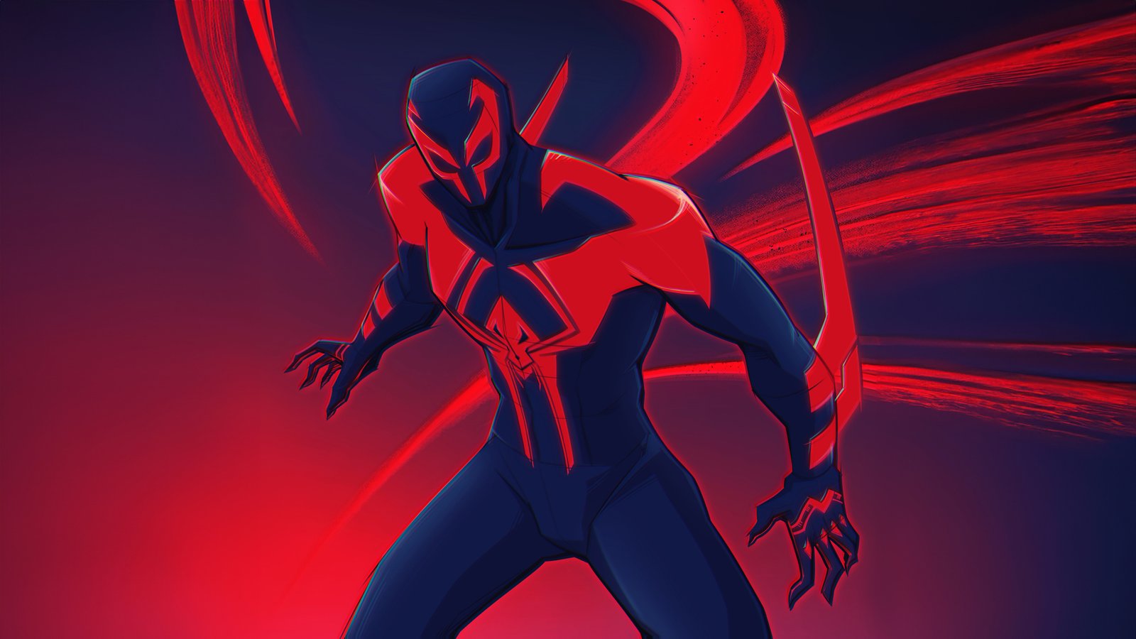 Spider Man 2099 Cityscape Guardian Wallpaper