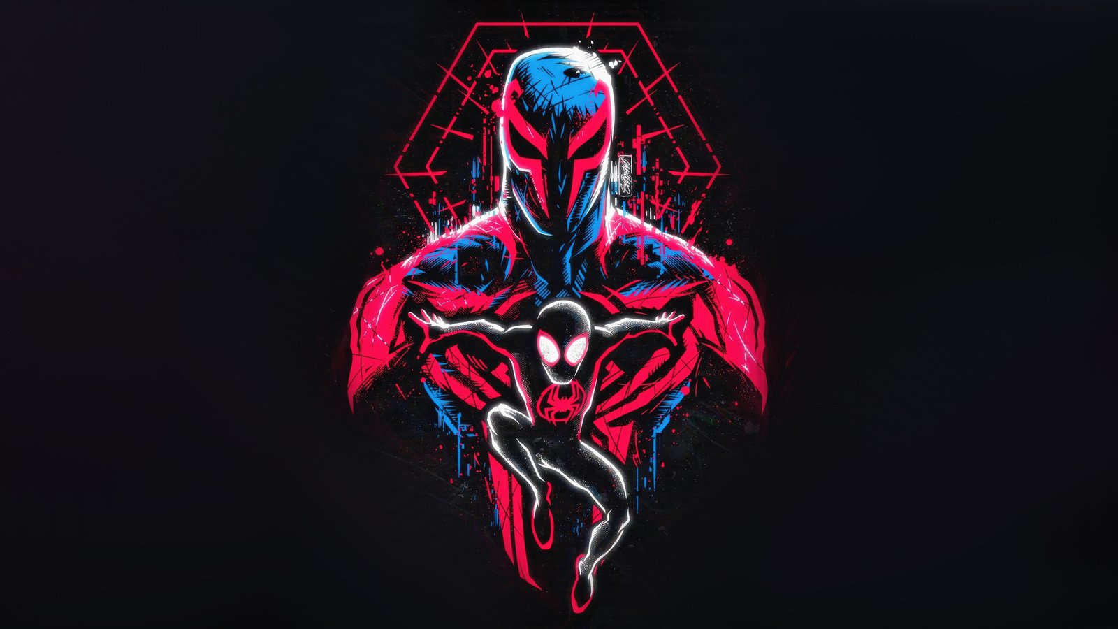 Spider Man 2099 Joins Forces With Miles Morales Wallpaper