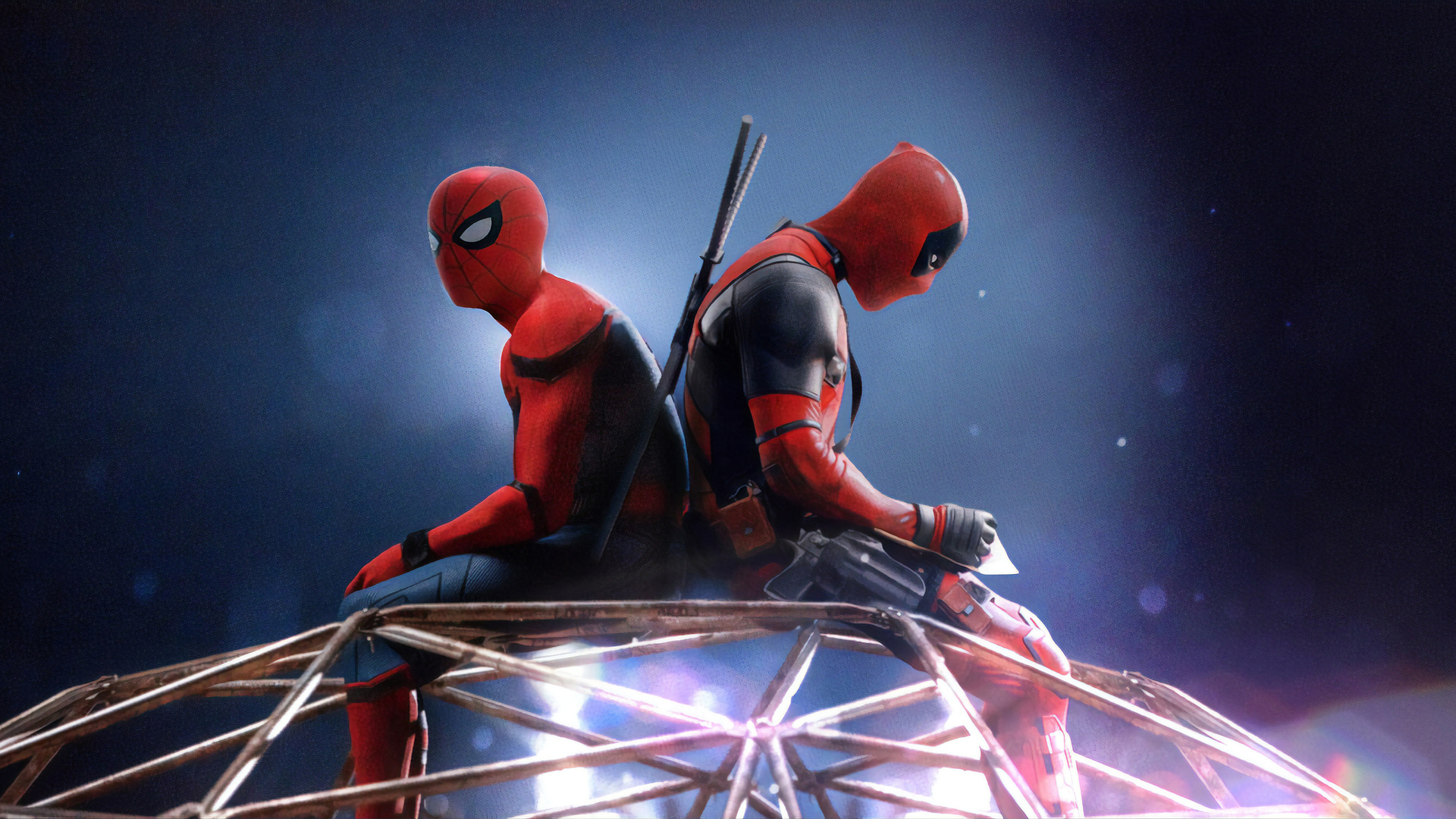 Spiderman And Deadpool Wallpaper