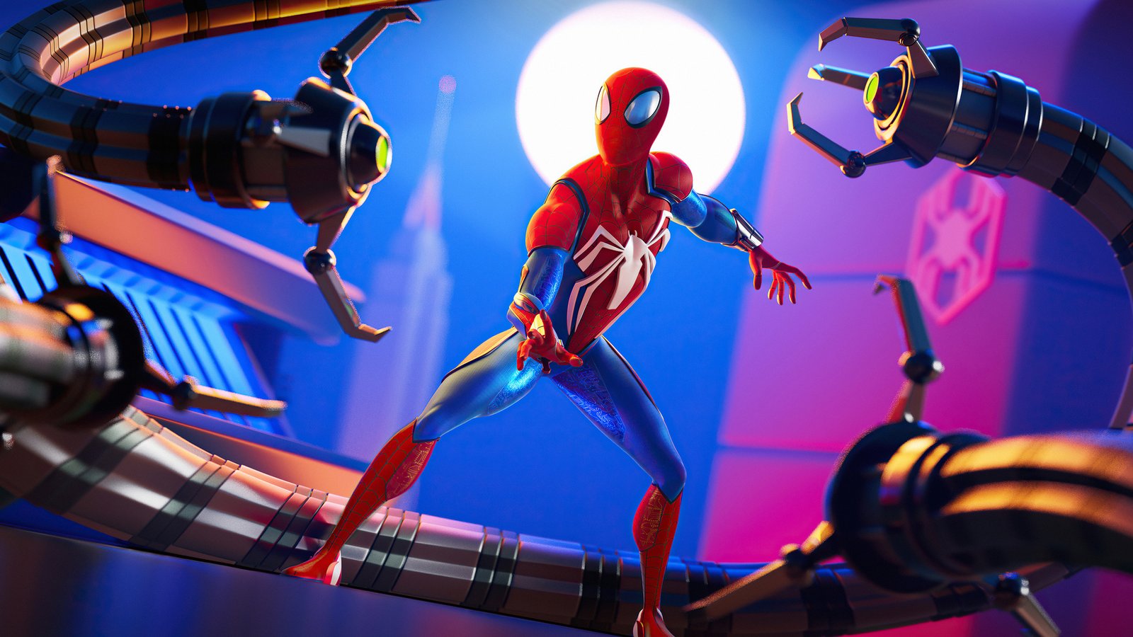 Spiderman Fighting Bad Guys Wallpaper