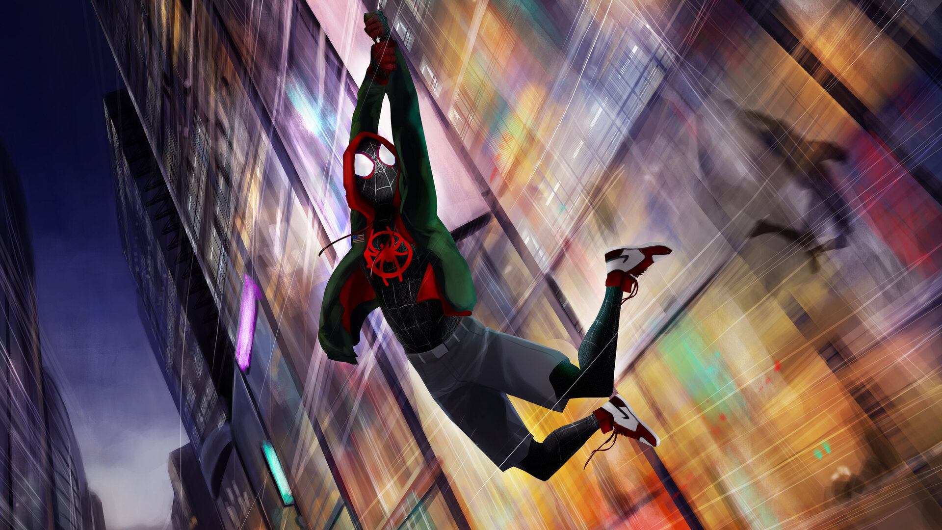 Spiderman Into The Spider Verse Fanart Wallpaper