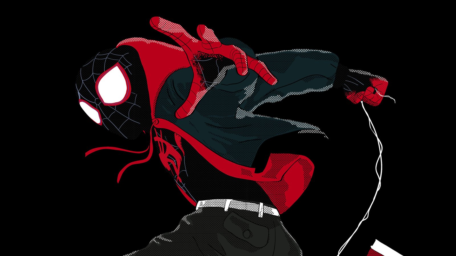 SpiderMan Into The Spider Verse Graphic Design Wallpaper