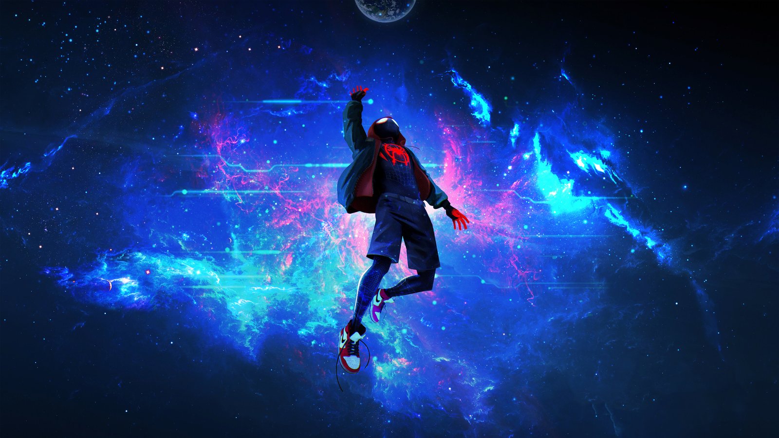 Spiderman Miles Lost In Space 4k Wallpaper