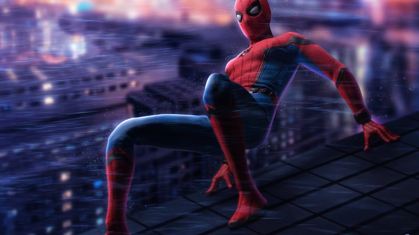 Spiderman On The Wall 5k Wallpaper