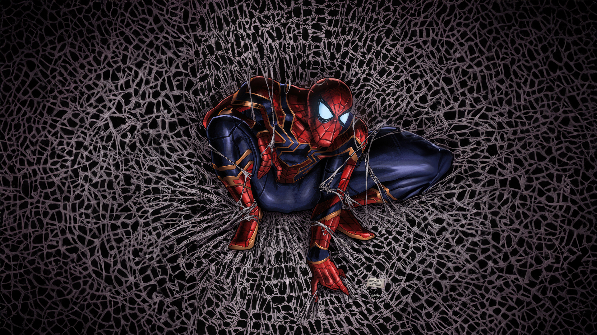 Spiderman Red And Reckless Wallpaper