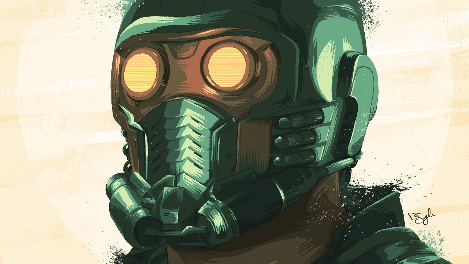 Star Lord Closeup Art Wallpaper