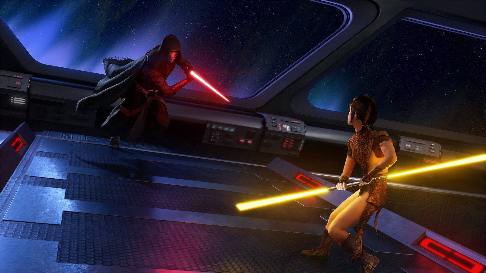 Star Wars Darth Revan Vs Bastila Shan Wallpaper