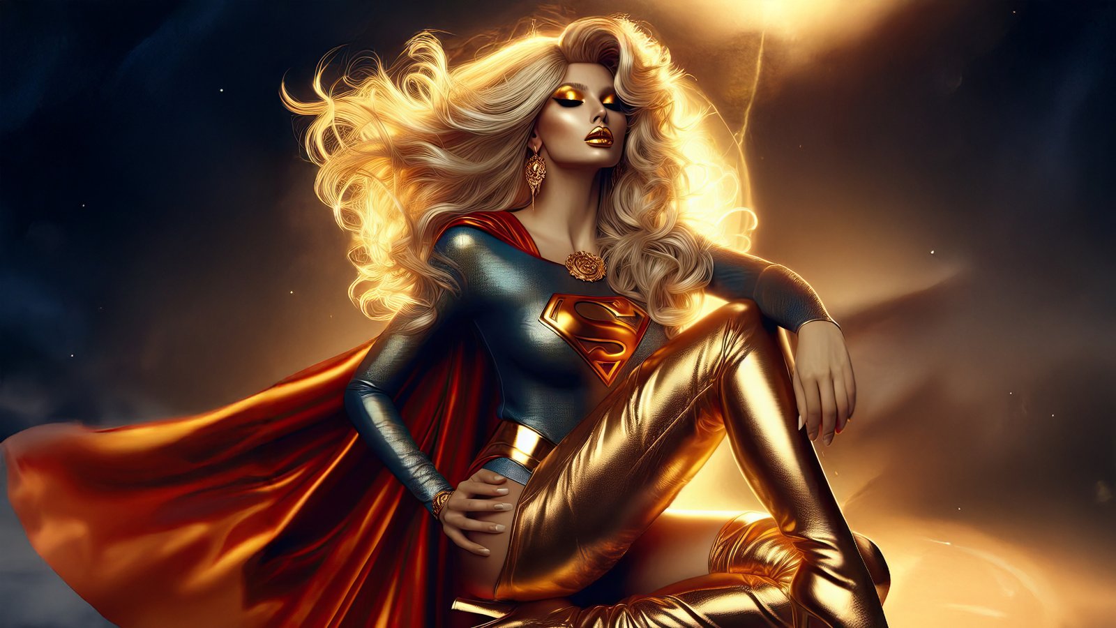 Supergirl As Greek Goddess Wallpaper