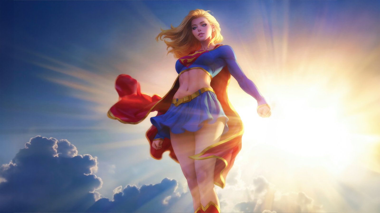 Supergirl Illuminates The Horizon Wallpaper