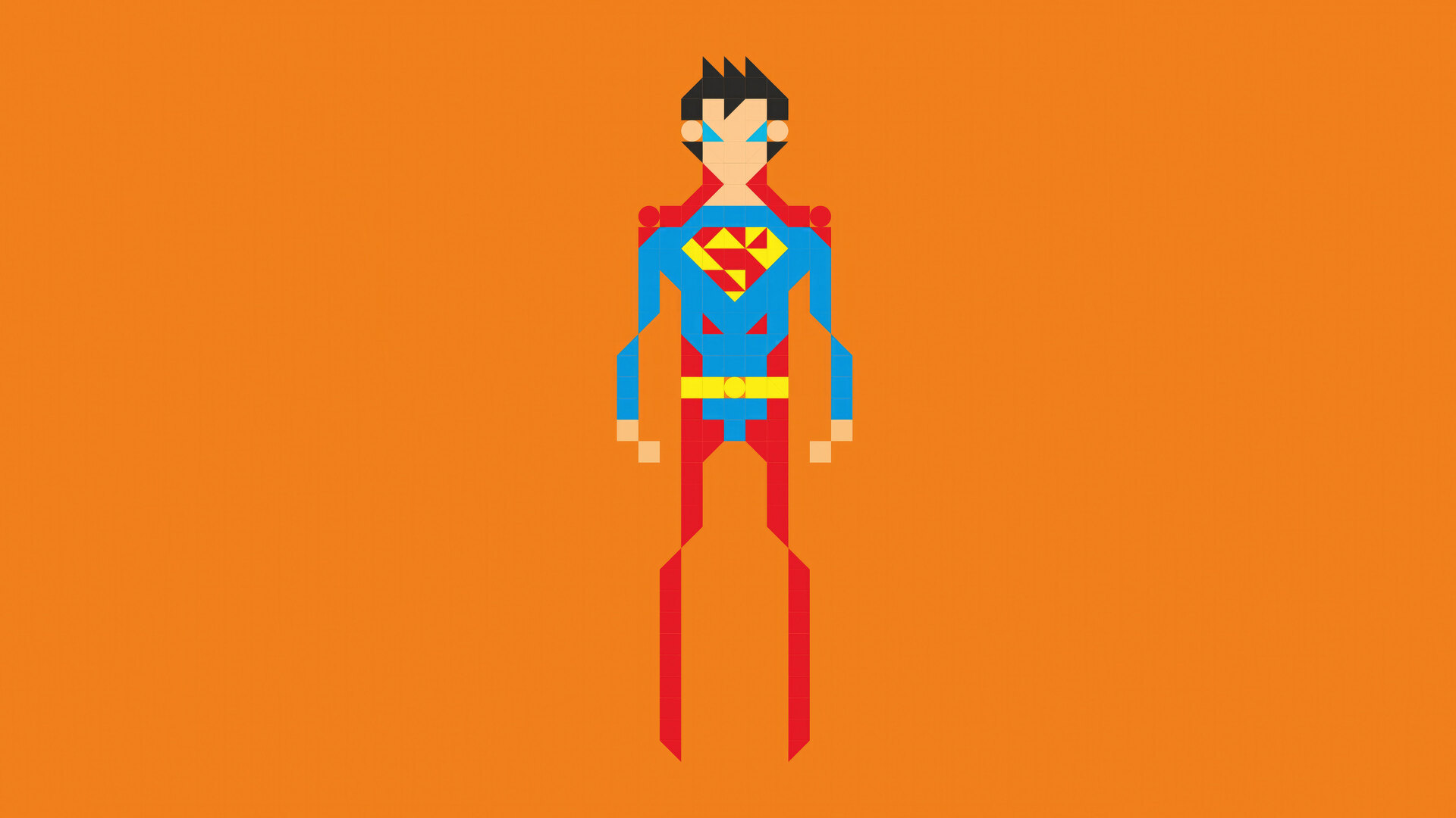 Superman Pixel Art 8k Wallpaper