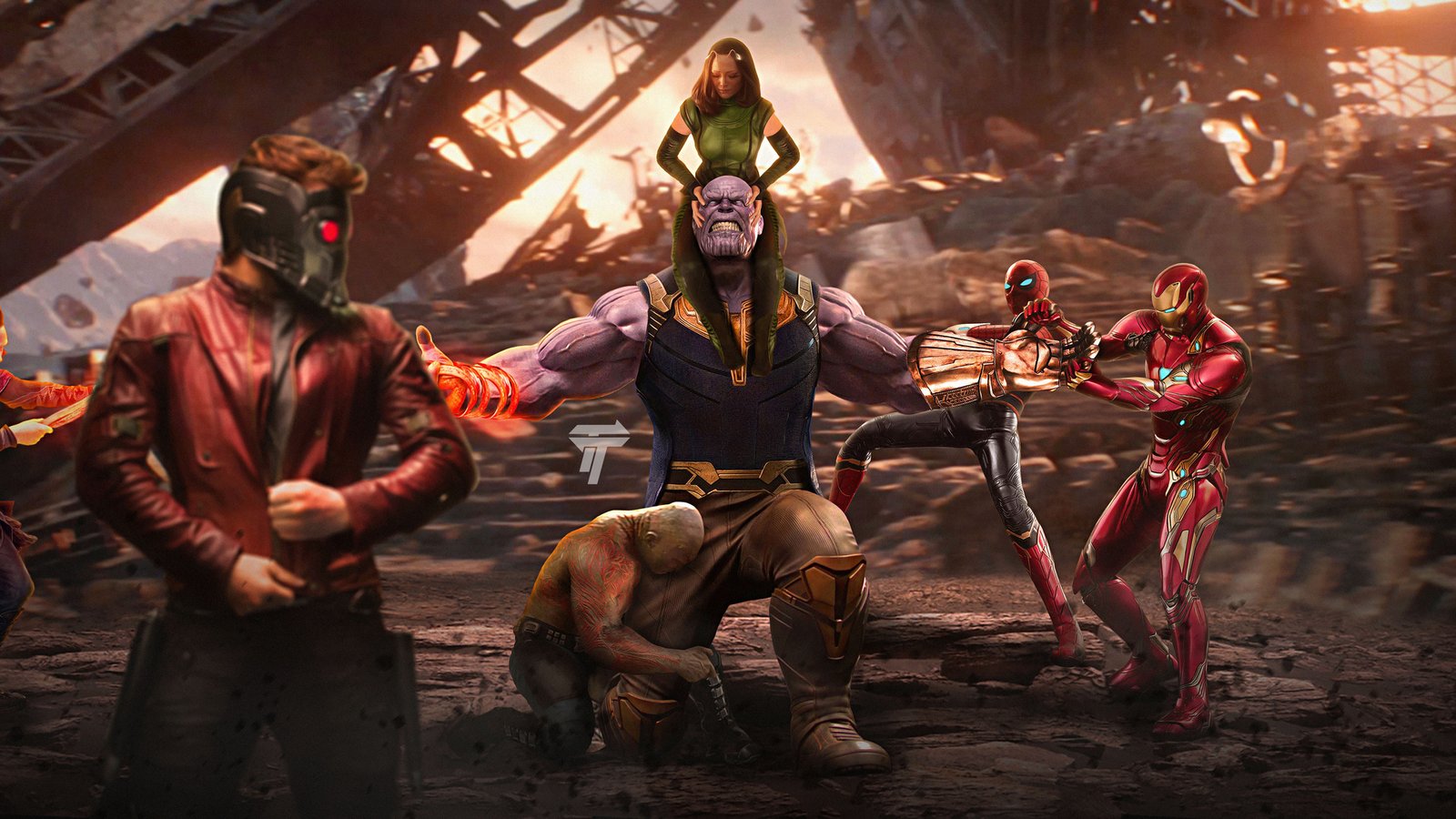 Thanos Vs Avengers Wallpaper