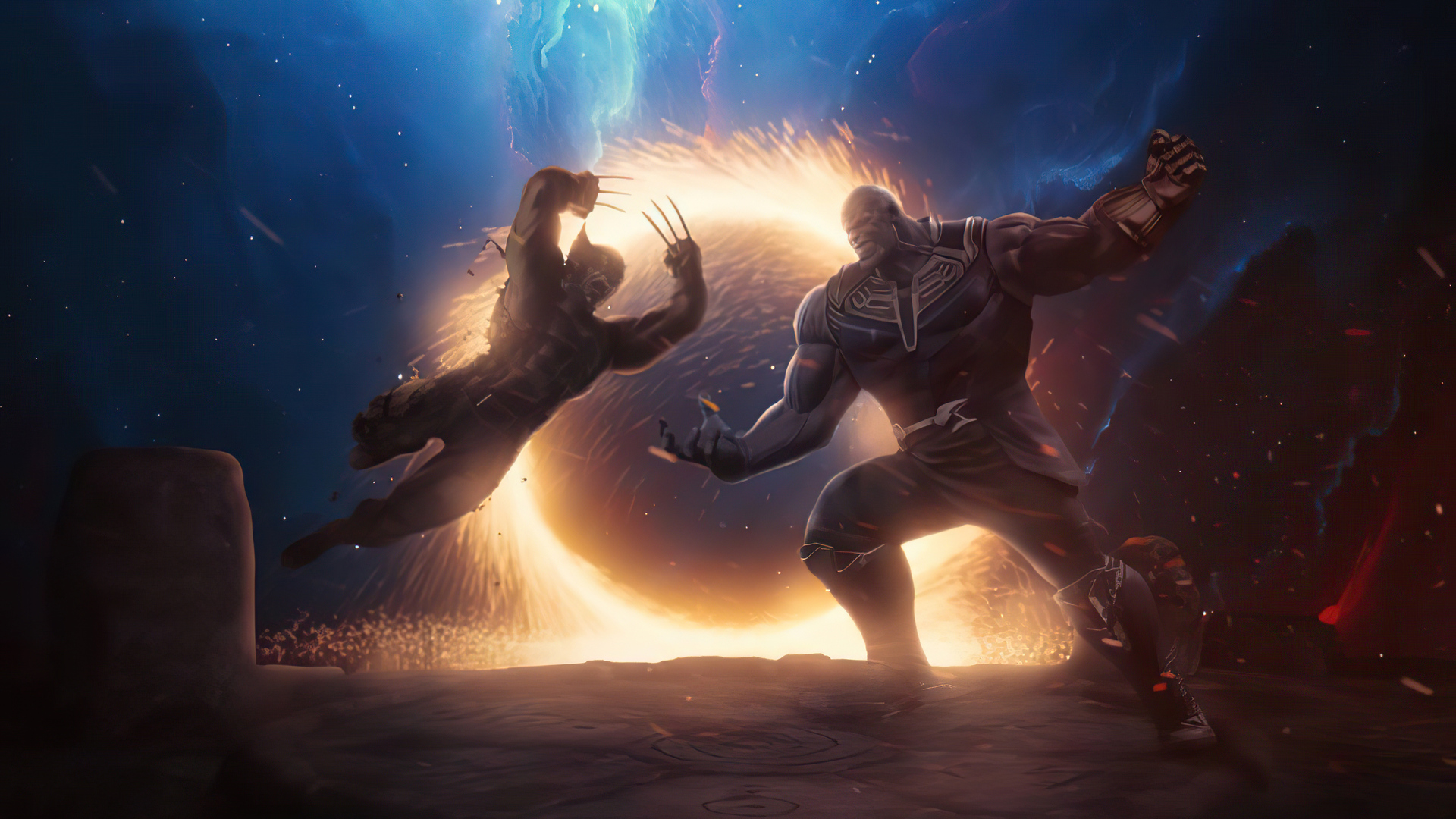 Thanos Vs Wolverine 4k Wallpaper