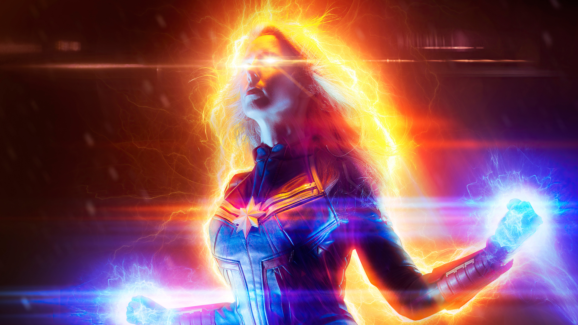 The Captain Marvel Cosplsy Wallpaper