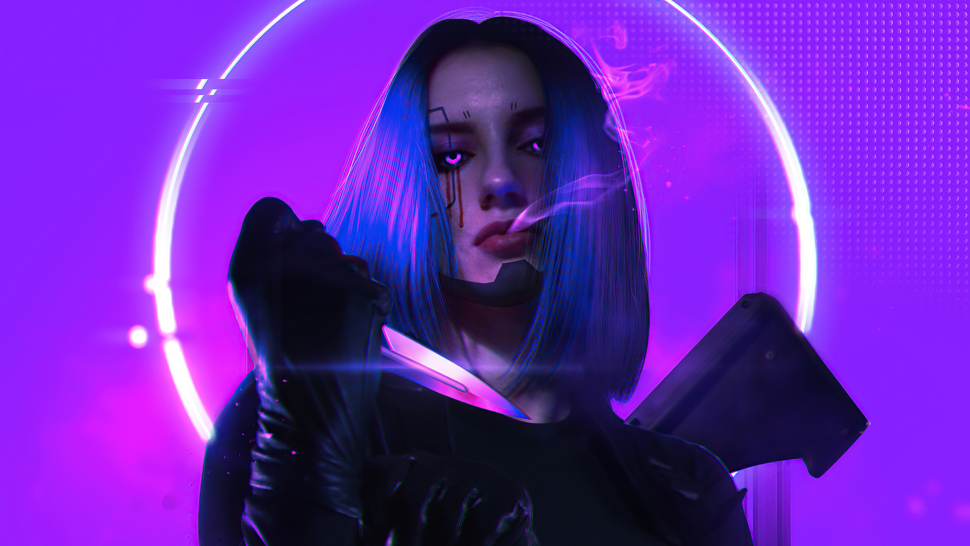 The Cyber Assassin Girl 4k Wallpaper