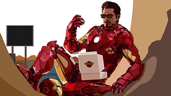 2020 Iron Man Eating Donuts - hdwallpaper4k