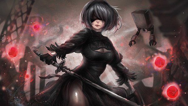 2b Nier Fanart 4k - hdwallpaper4k