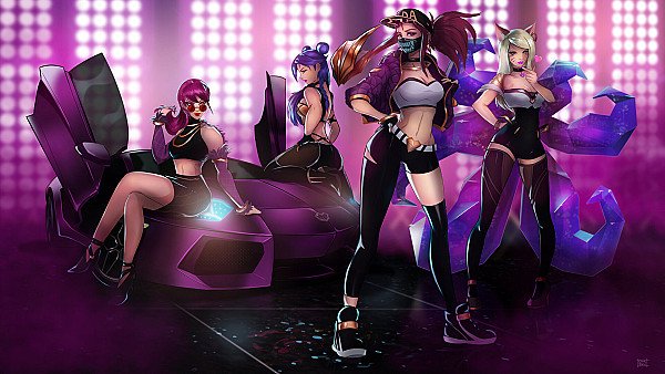 Ahri Akali Evelynn And Kaisa League Of Legends Girls - hdwallpaper4k