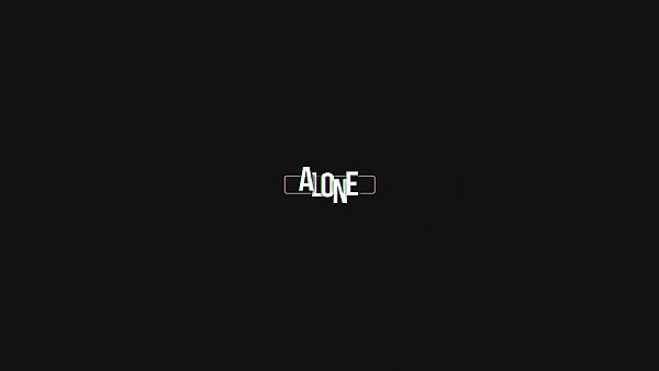 Alone Simple Typography 4k - hdwallpaper4k