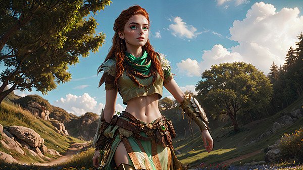 Aloy Horizon Zero Dawn Fantasy Art 5k - hdwallpaper4k