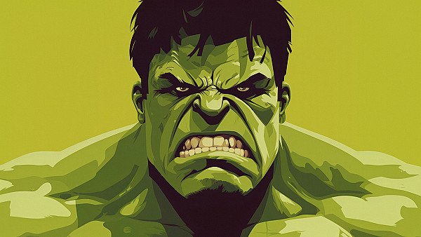 Angry Hulk Minimal 4k - hdwallpaper4k