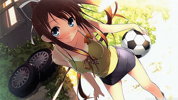 Anime Football Girl - hdwallpaper4k