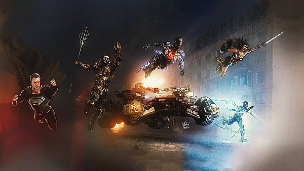 Aquaman Batman Batmobile Cyborg Justice League Superman The Flash Wonder Woman - hdwallpaper4k