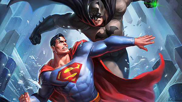 Artwork Batman Superman Fight - hdwallpaper4k