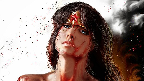 Artwork Wonder Woman Bleeding - hdwallpaper4k