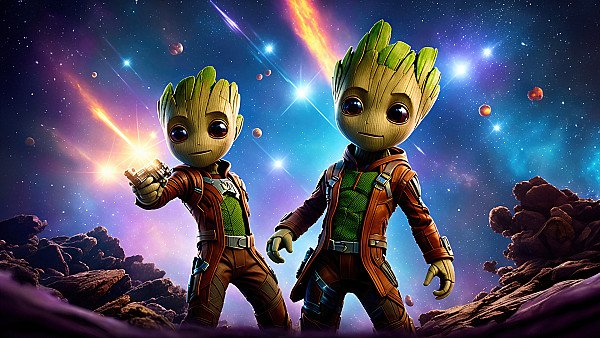 Baby Groot Duo - hdwallpaper4k