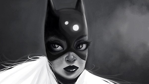 Batgirl Monochrome Art 5k - hdwallpaper4k