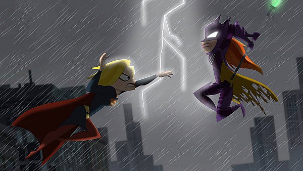 Batgirl Vs Supergirl Fight 5k - hdwallpaper4k