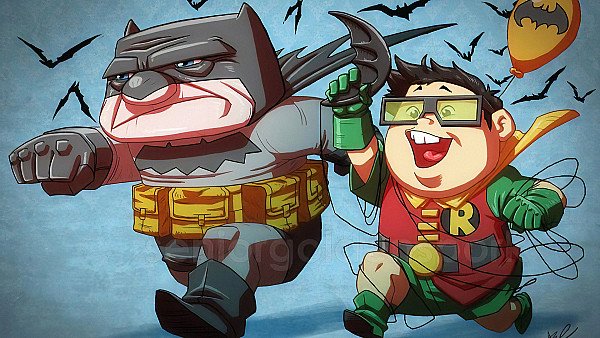 Batman And Robin Funny Art - hdwallpaper4k